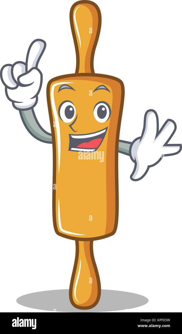 Finger rolling pin character cartoon Stock Vector Image & Art Alamy