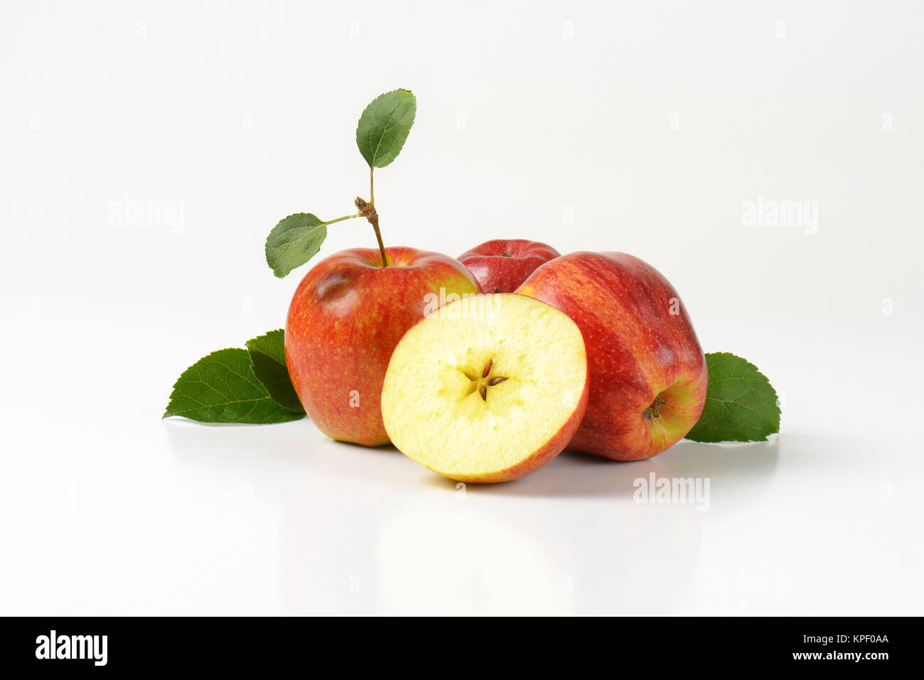 three and half apples Stock Photo