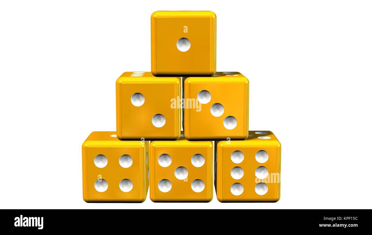 Pyramid of cube - insulated on white background Stock Photo - Alamy