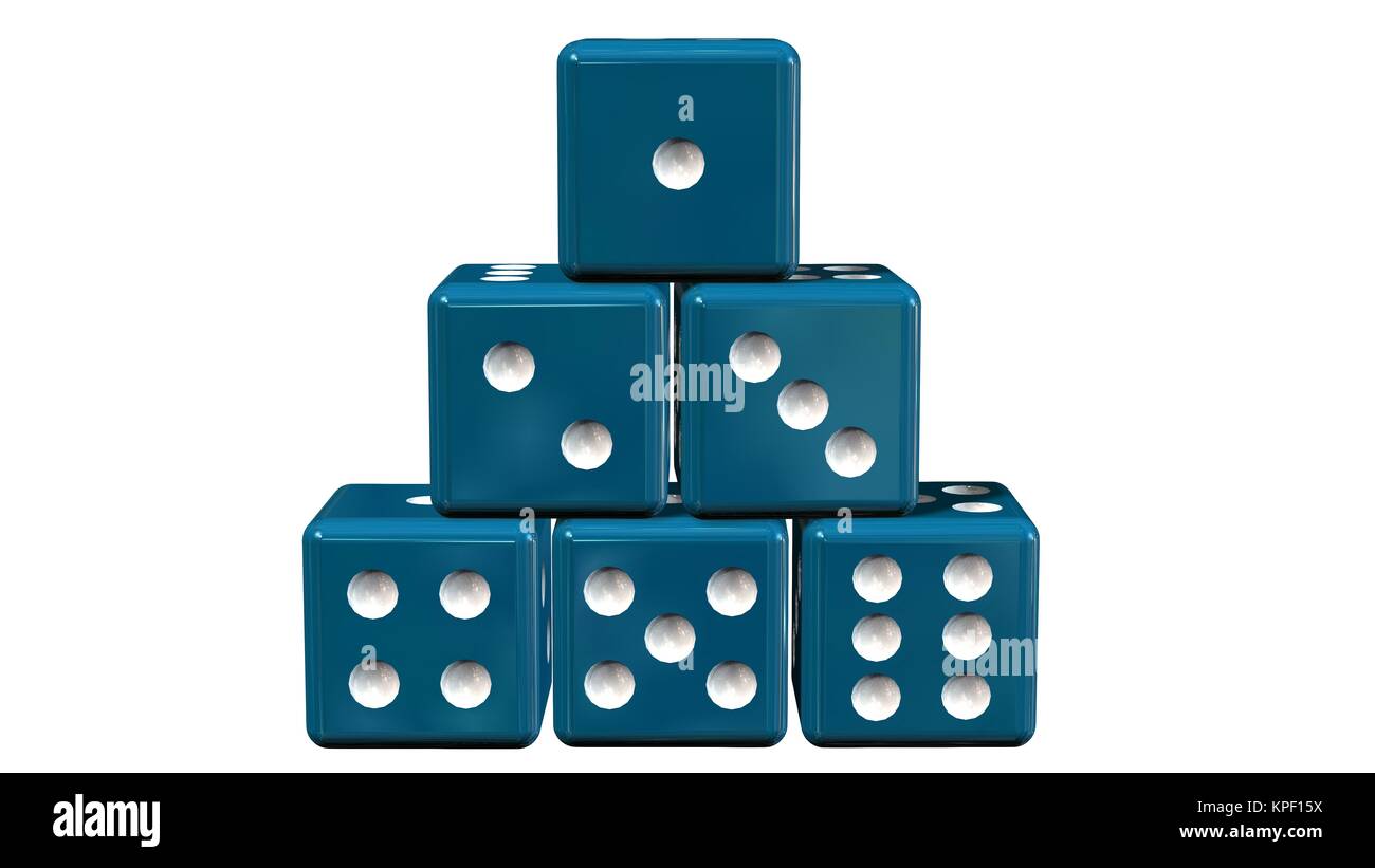 Pyramid of cube - insulated on white background Stock Photo - Alamy