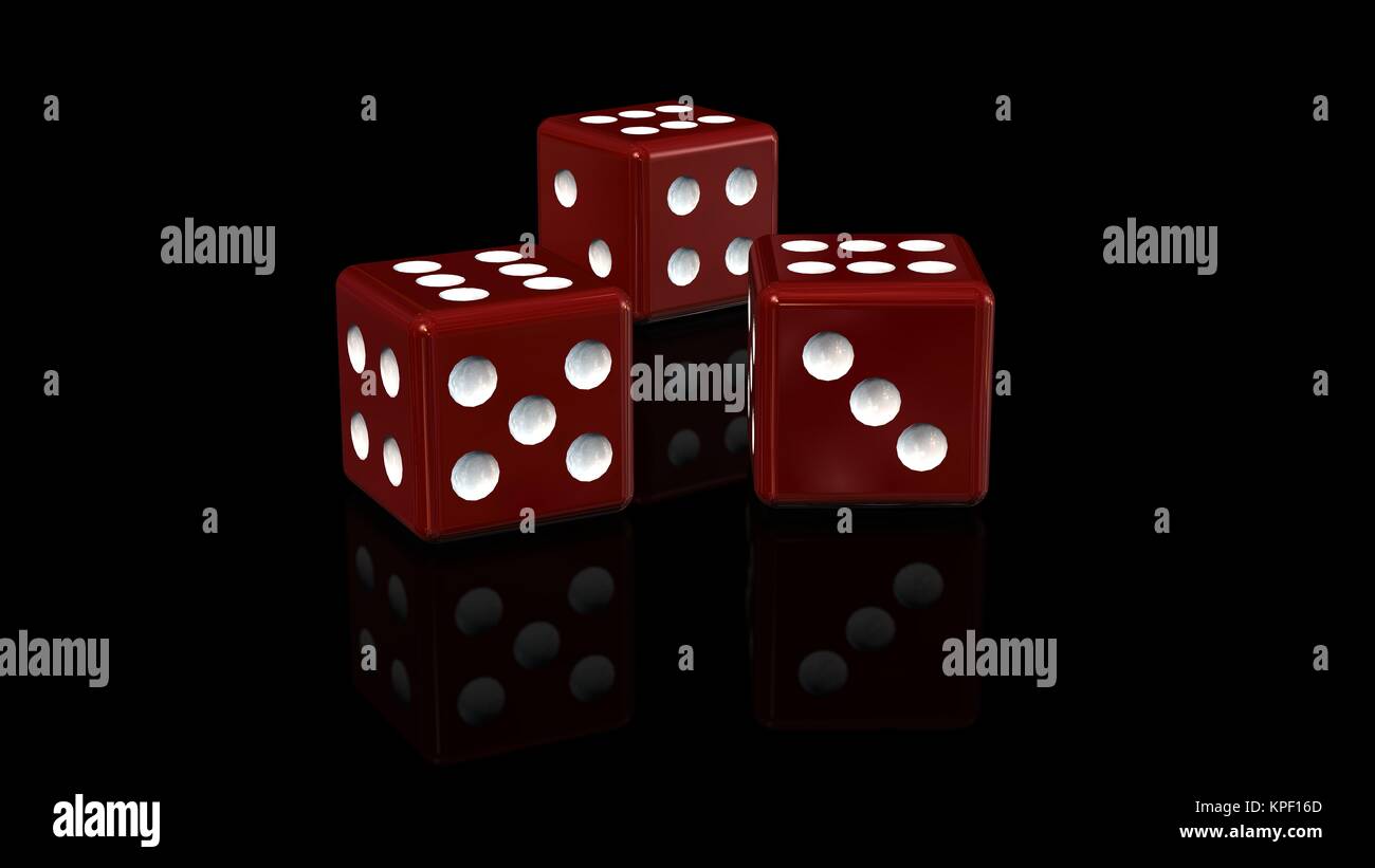 red cubes - on a black background Stock Photo