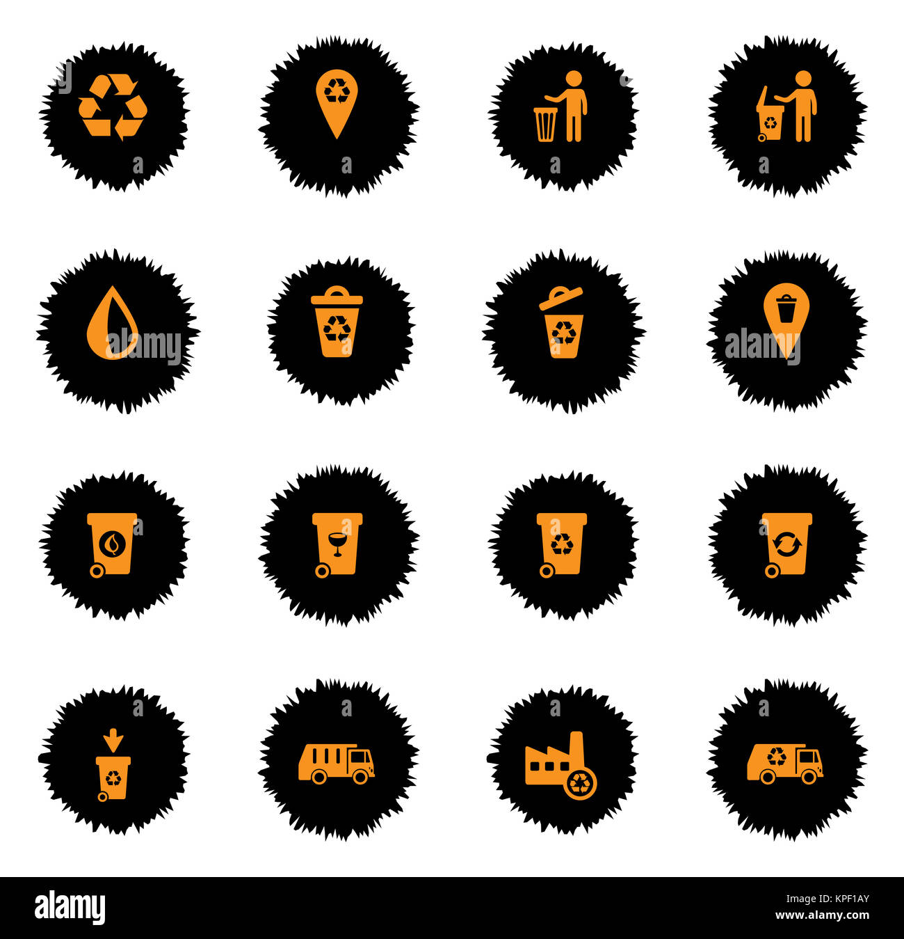 Garbage simply icons Stock Photo - Alamy
