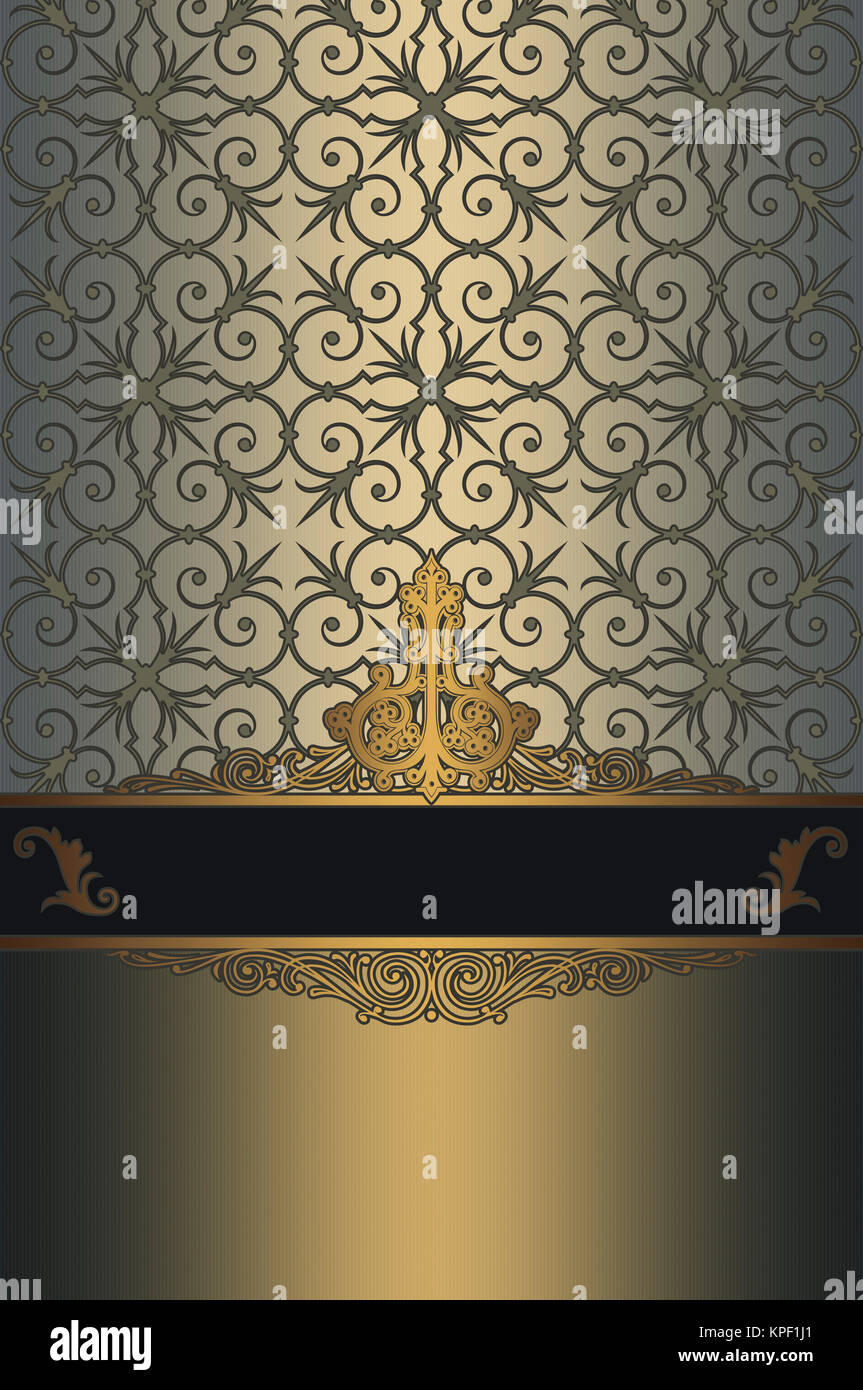 Vintage background with old-fashioned patterns for the design Stock ...