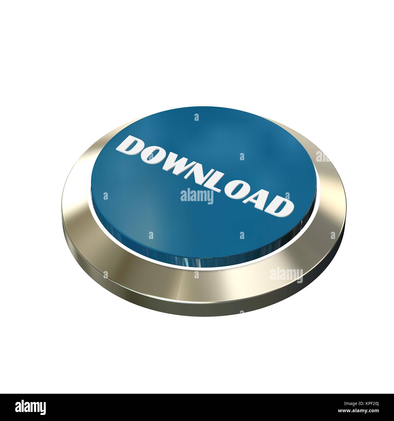 Free download button - insulated on white Stock Photo
