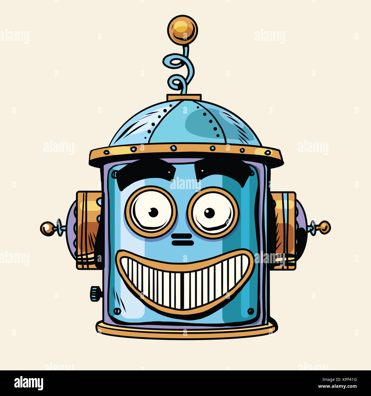 Robot cartoon face hi-res stock photography and images - Page 11 - Alamy