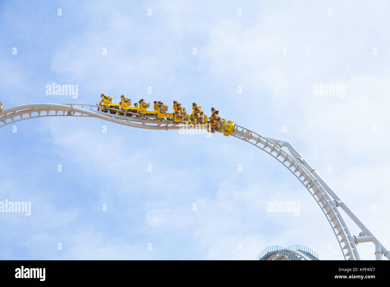 rollercoaster properties - test drive with dummies Stock Photo - Alamy