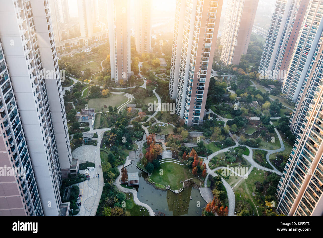 Aerial View Of Residential District In Modern City Of China Stock Photo Aerial View Of Residential District In Modern City Of China Stock Photo
