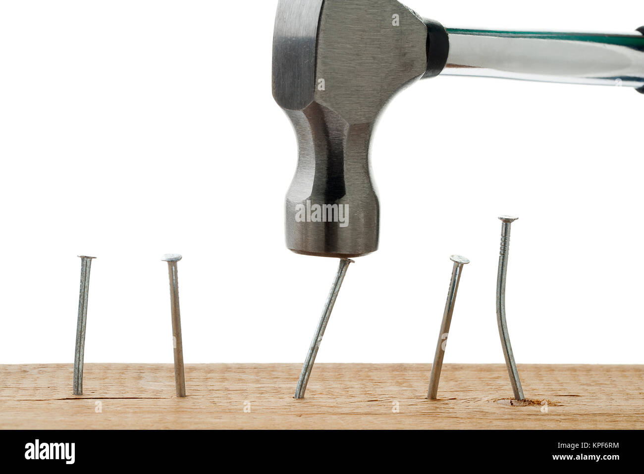 nails on lumber Stock Photo Alamy