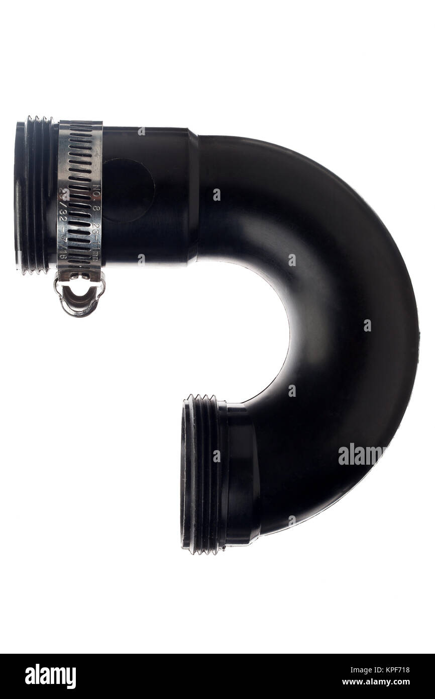 black plumbing pipe for a drain Stock Photo Alamy