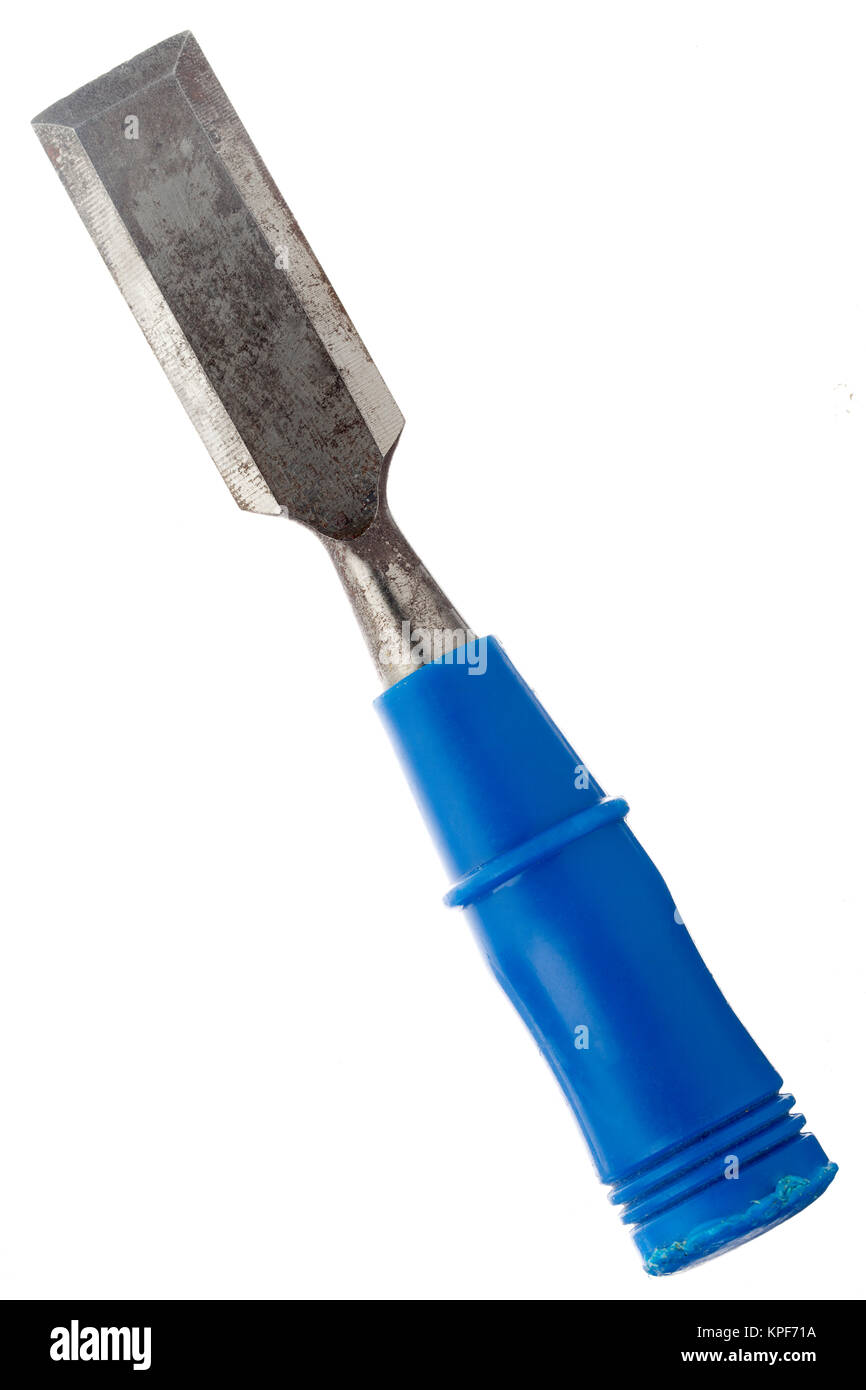 blue handle chisel Stock Photo Alamy