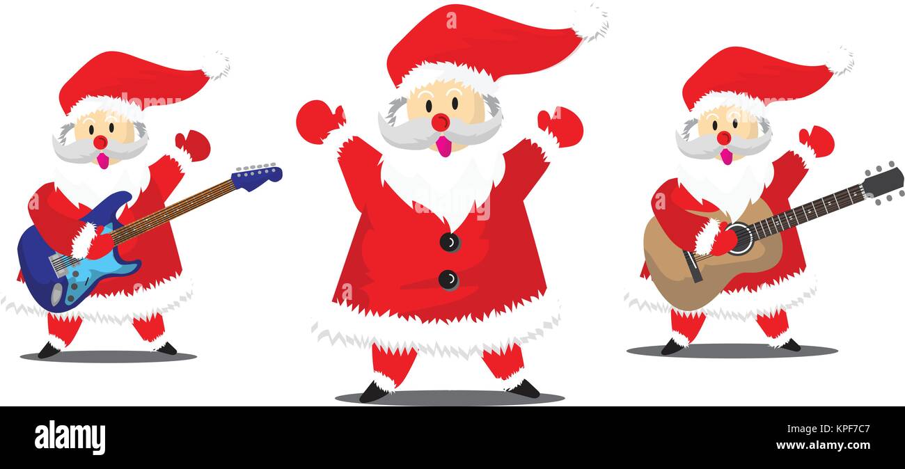 Set Santa claus Christmas Collection vector illustrations Stock Vector ...