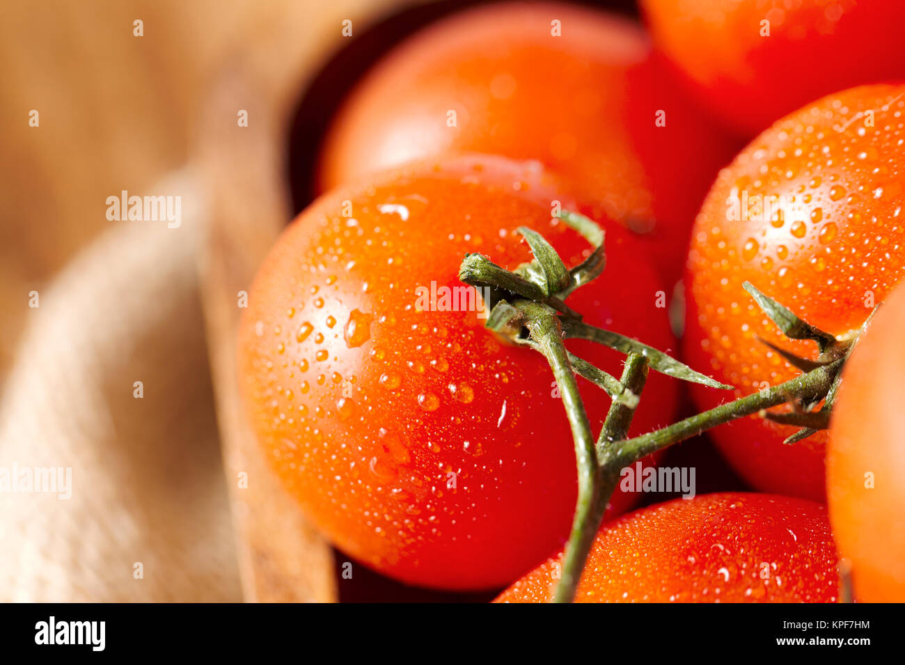wet cherry tomatoes Stock Photo Alamy