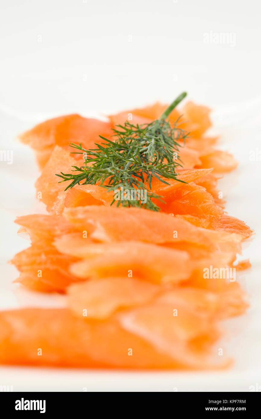 slices of smoked salmon Stock Photo - Alamy