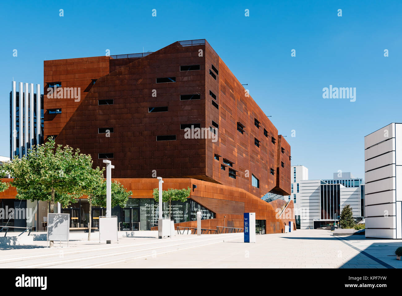 Modern architecture building in the University of Vienna Stock Photo