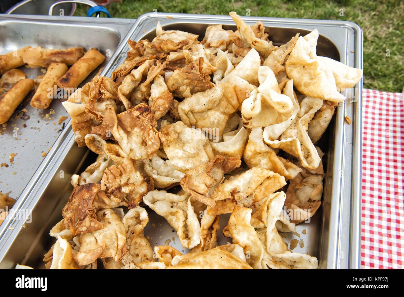 Food warmers on catering event Stock Photo Alamy