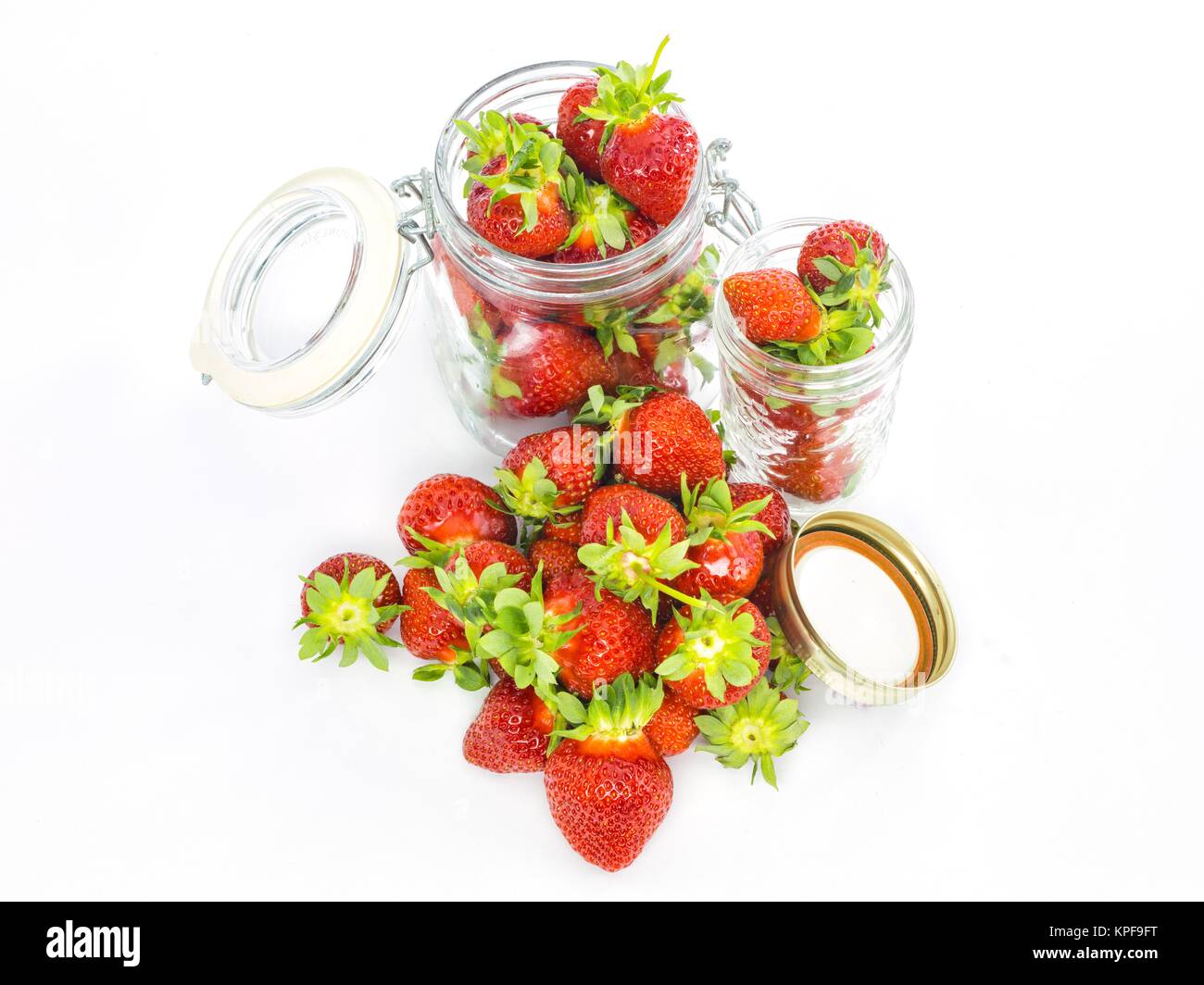 fresh whole strawberries in wooden bowl Stock Photo - Alamy