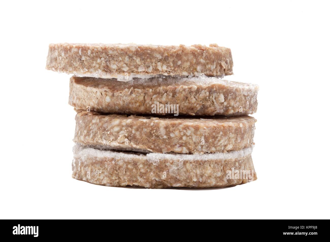 frozen patties from side Stock Photo Alamy