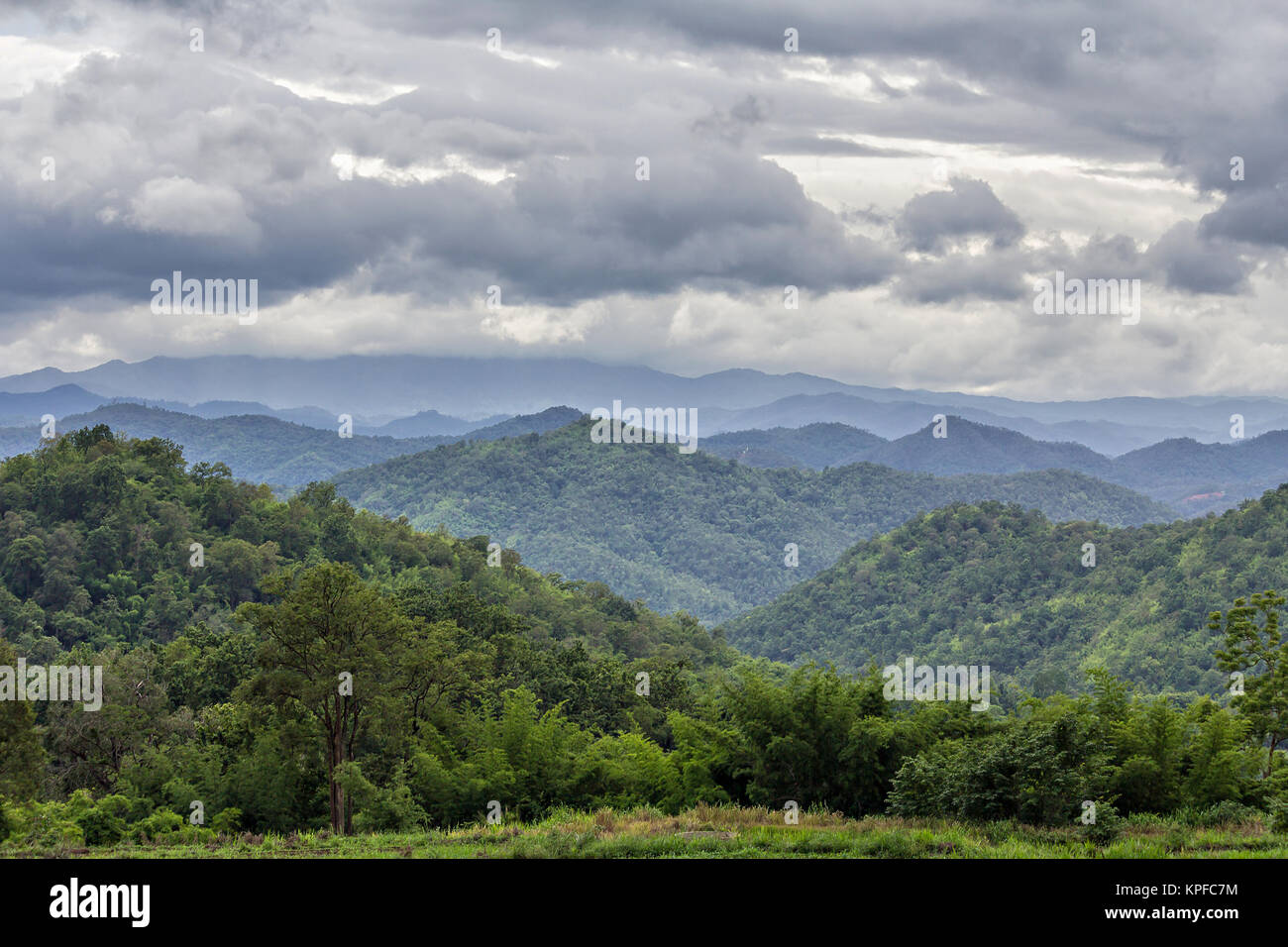 Dark storm clouds before rain over the mountains Stock Photo - Alamy