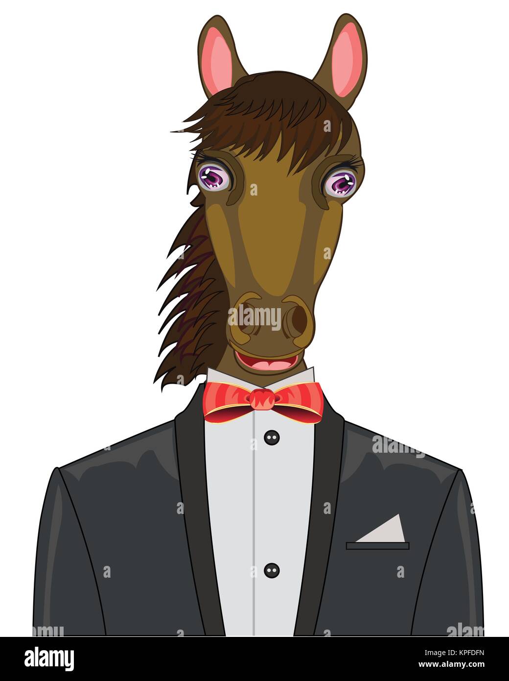 Horse in suit Stock Vector Image & Art Alamy