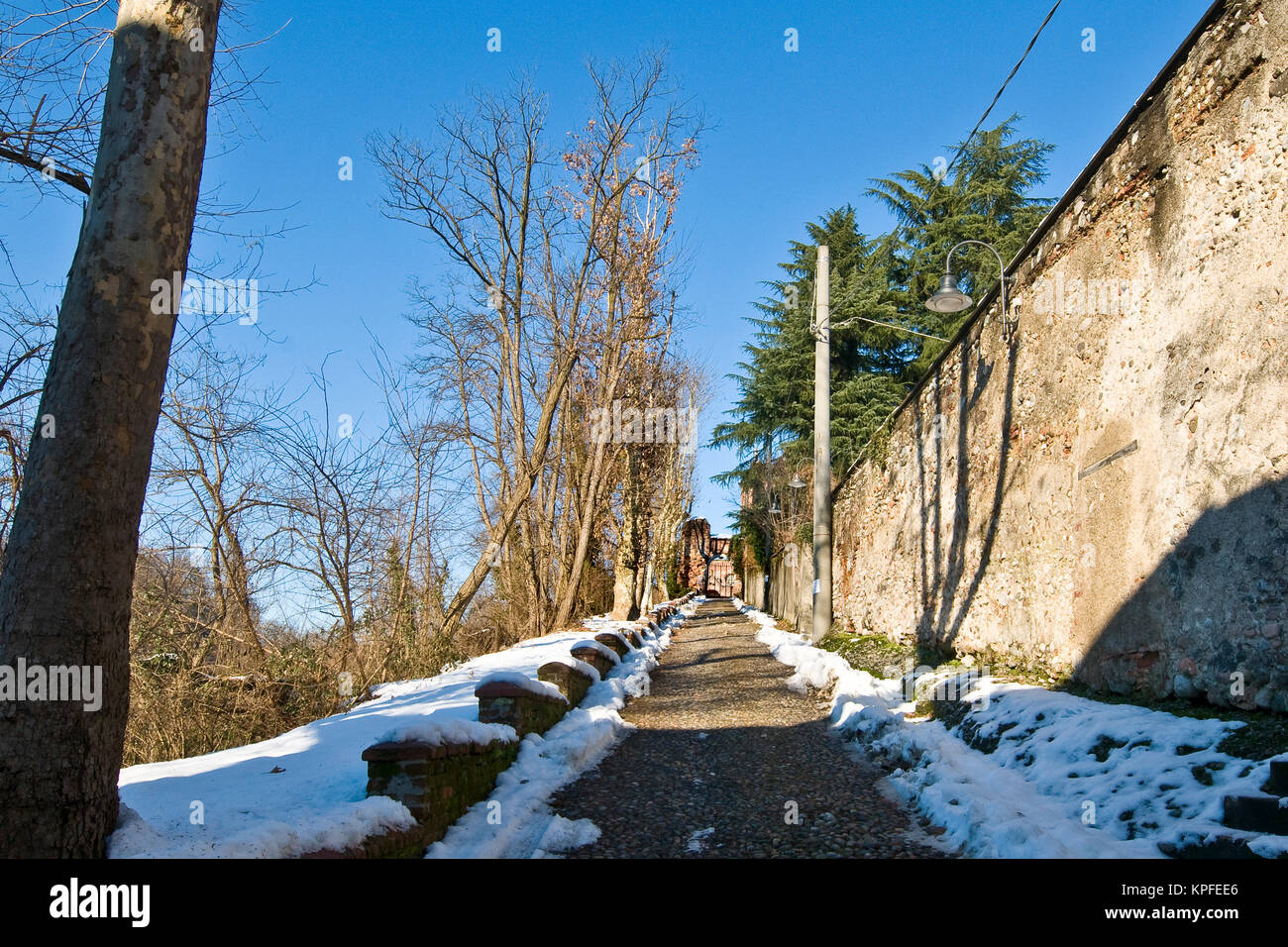 province of varese, castiglione olona, Cardinal Branda street Stock Photo