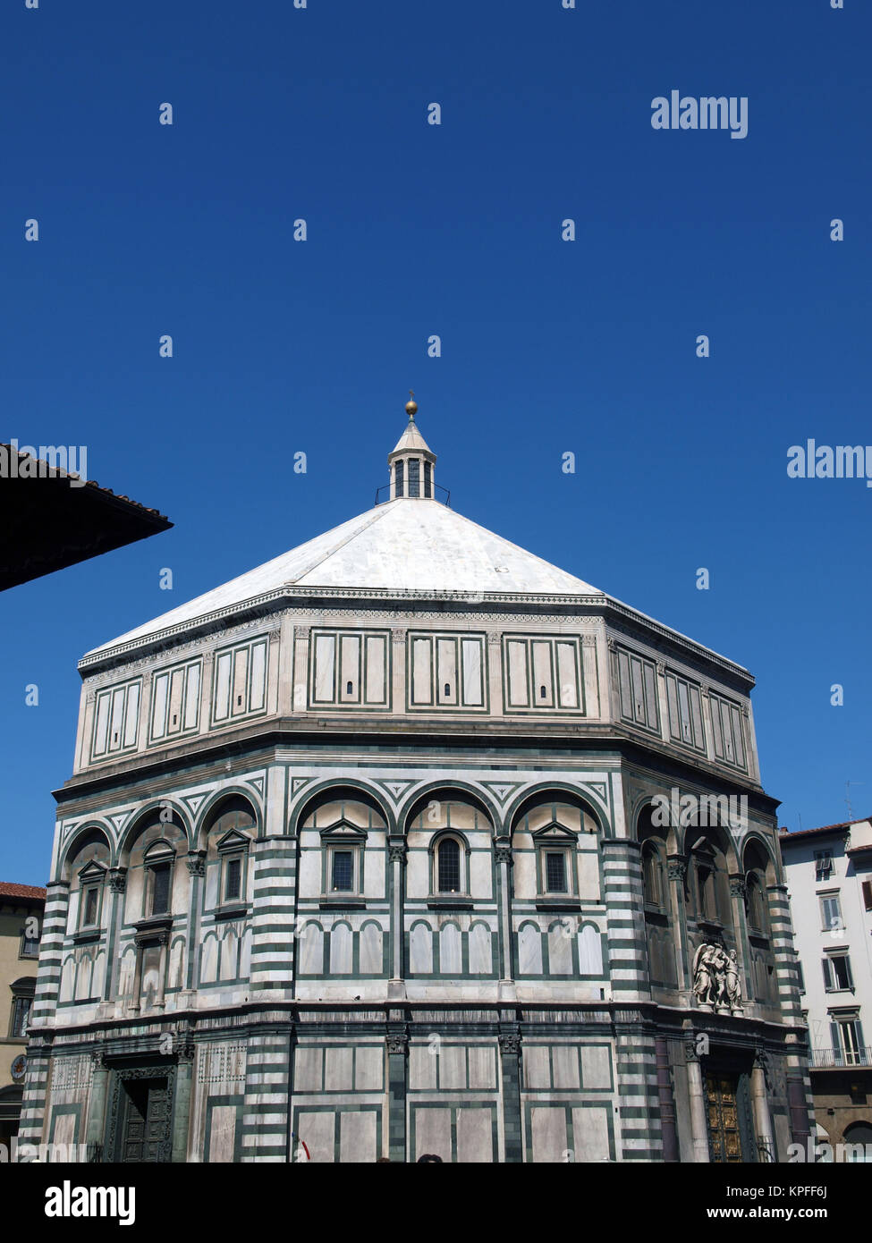The Baptistery of San Giovanni in Florence Italy. The florence octagonal baptistery of st john is one of the city's oldest buildings built in romanesq Stock Photo