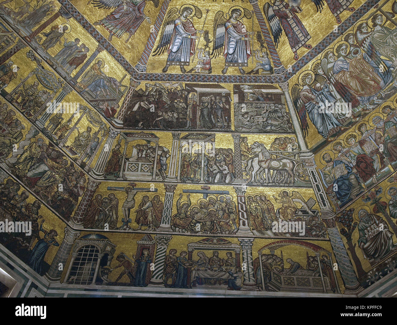 Baptistery of Florence - View of the mosaic ceiling Stock Photo