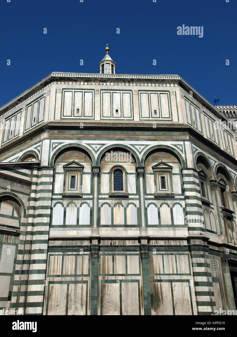One of the walls of the Baptistery in Piazza Del Duomo in Florence Stock Photo