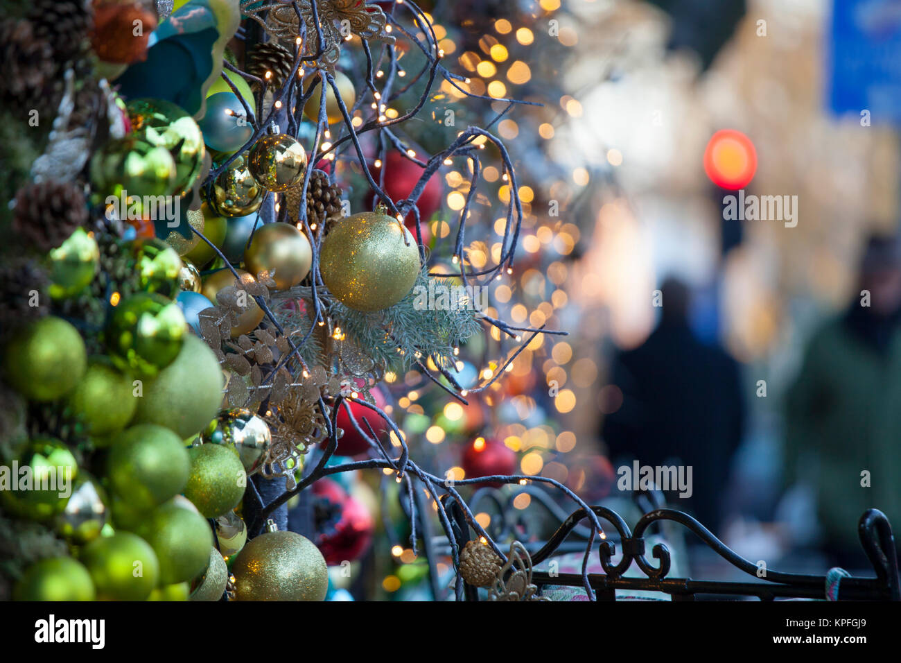 LONDON, UNITED KINGDOM - DECEMBER 12th, 2017: The Chelsea Ivy Garden restaurant gets decorated  for the festive period. Stock Photo