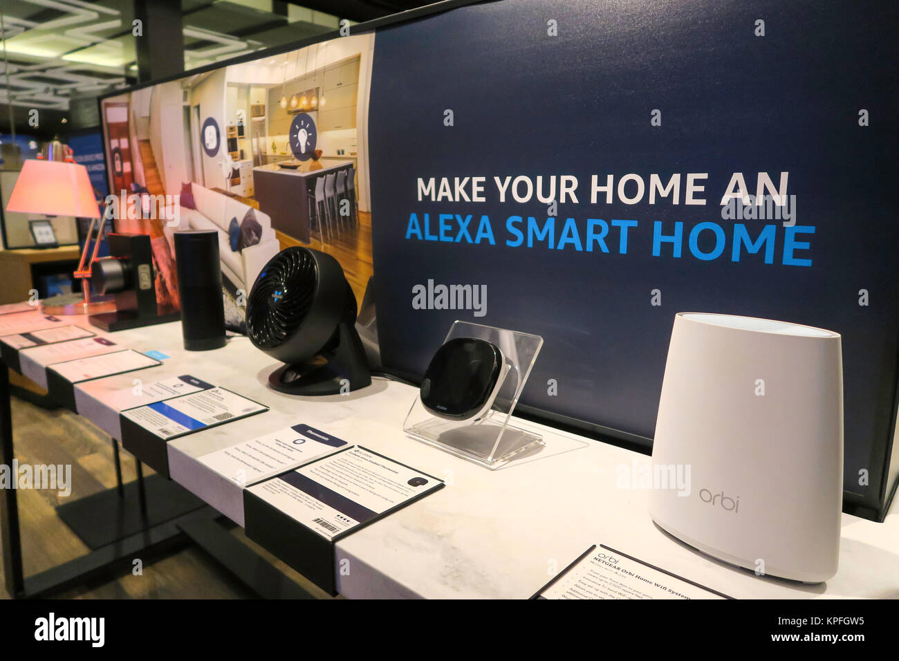 Amazon Books in Time Warner Center, Columbus Circle, NYC, USA Stock