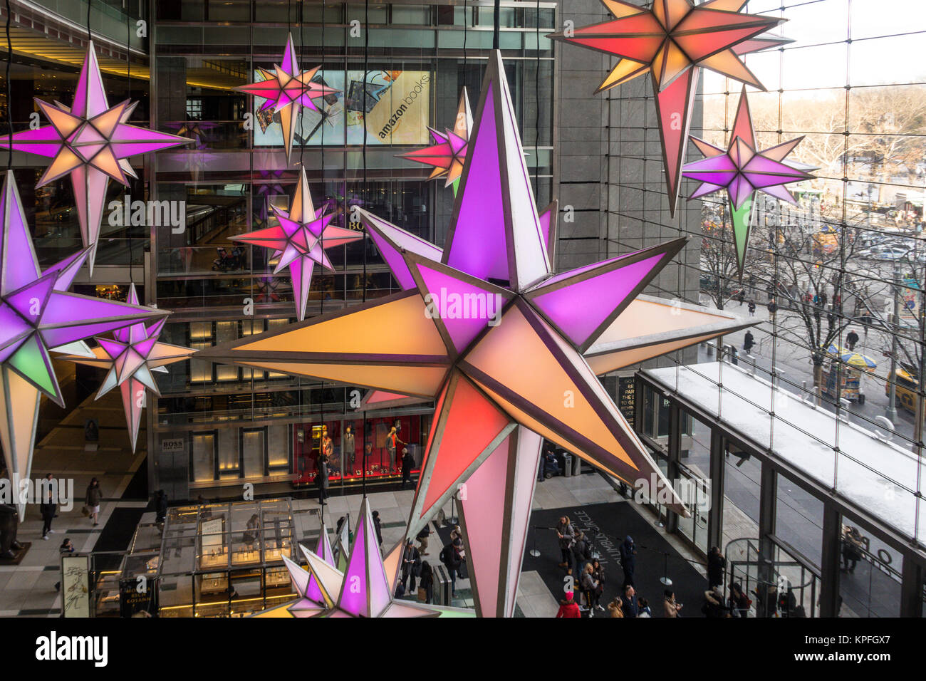Amazon Books in Time Warner Center, Columbus Circle, NYC, USA Stock