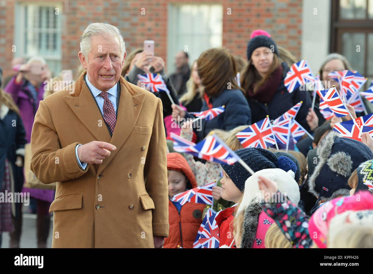 The Prince of Wales during a tour of the Ramsbury Estate in Wiltshire