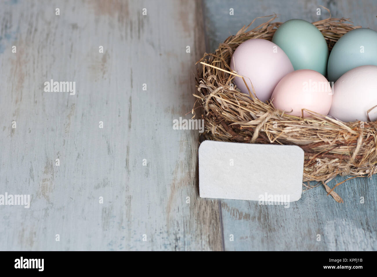 Easter eggs in pastel Stock Photo