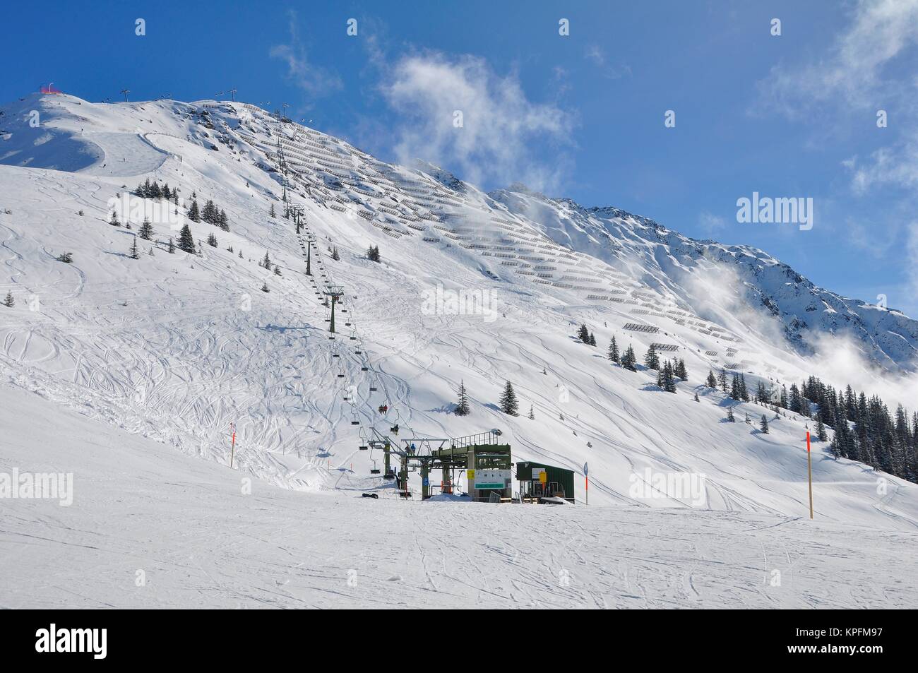 silvretta montafon ski area Stock Photo