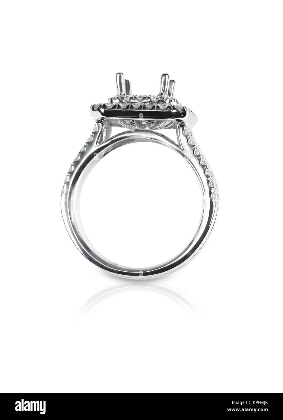 Halo DIamond Engagment Wedding Ring Setting Stock Photo Alamy