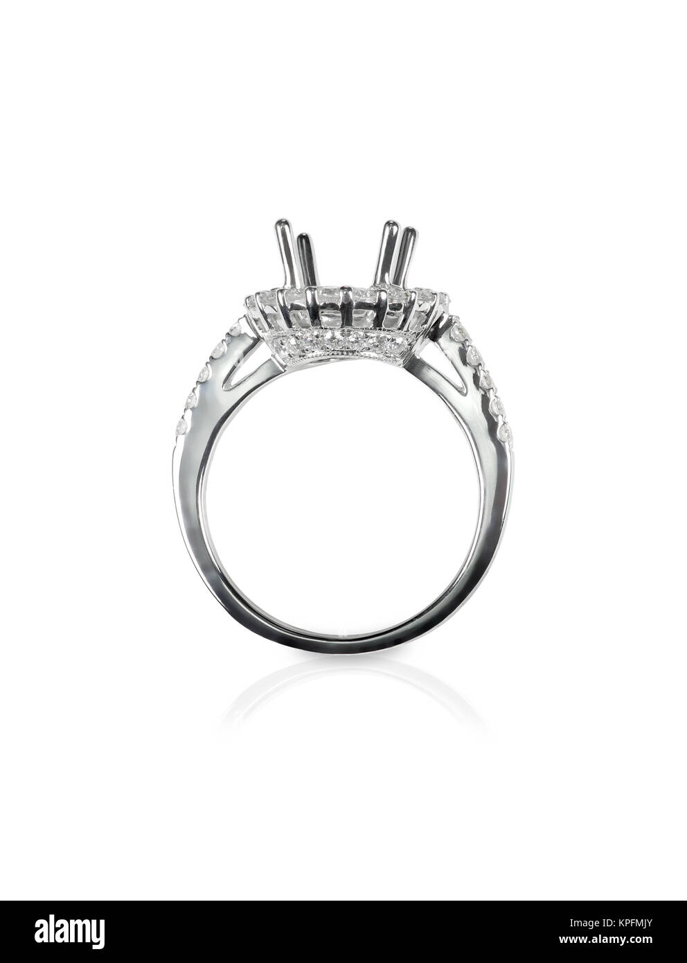 Halo DIamond Engagment Wedding Ring Setting Stock Photo Alamy