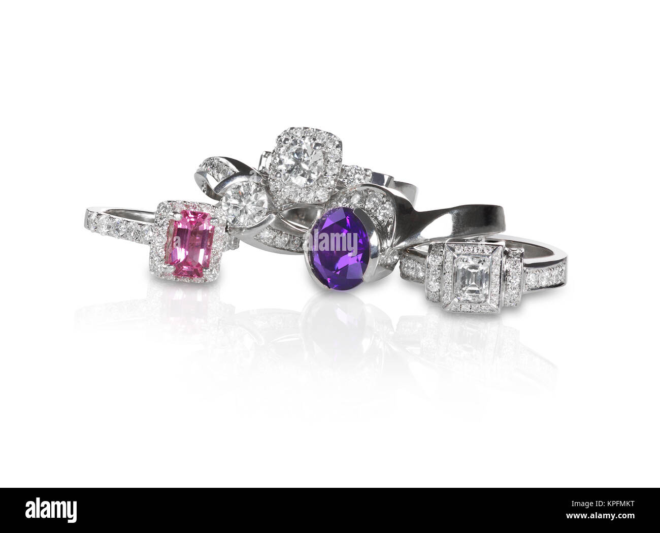 Diamond cluster ring hi-res stock photography and images - Alamy