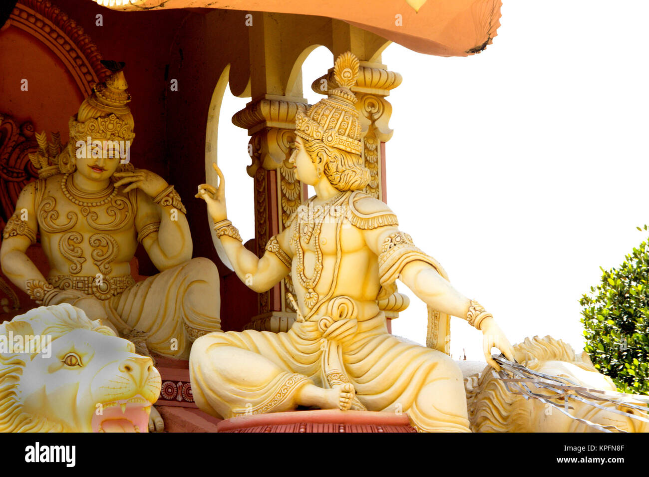 Krishna Sermonising Arjuna Stock Photo