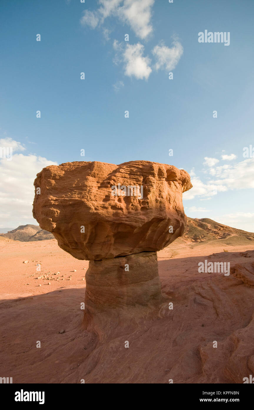 Israel, Negev, Timna desert, rocky called Mushroom Stock Photo