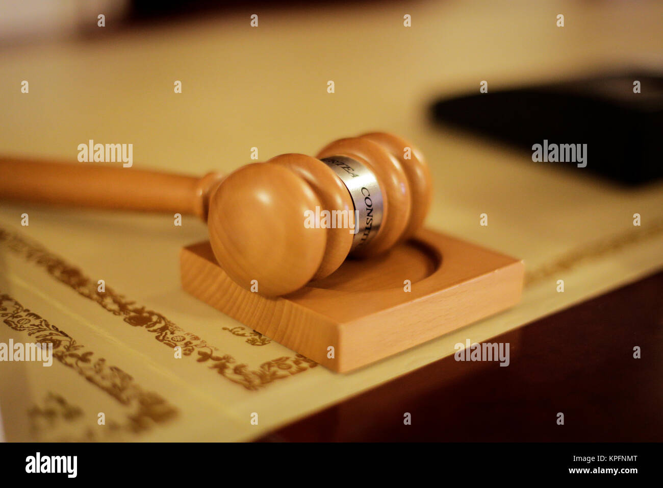 Judge's hammer in a courtroom Stock Photo Alamy