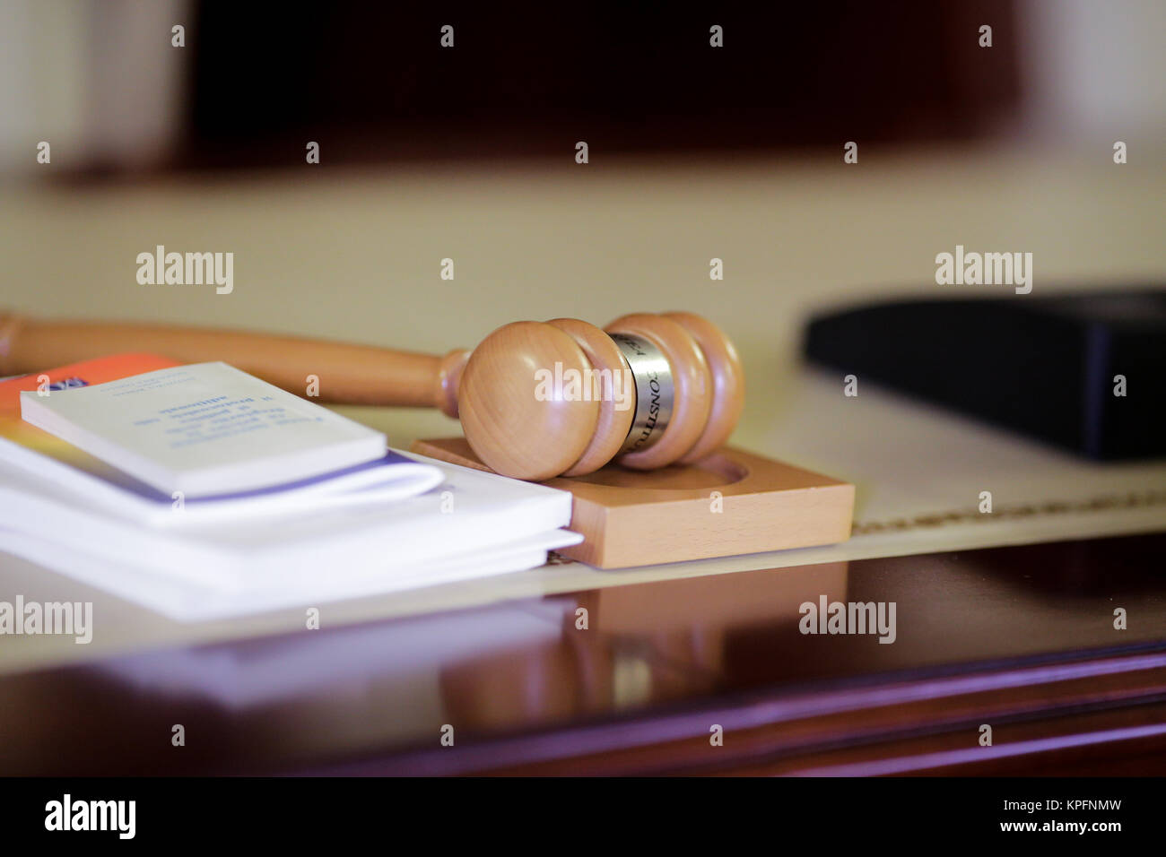 Judge's hammer in a courtroom Stock Photo Alamy
