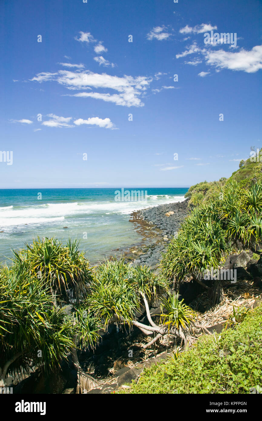 Australia, Queensland, Gold Coast, Burleigh Heads. Seaside View from