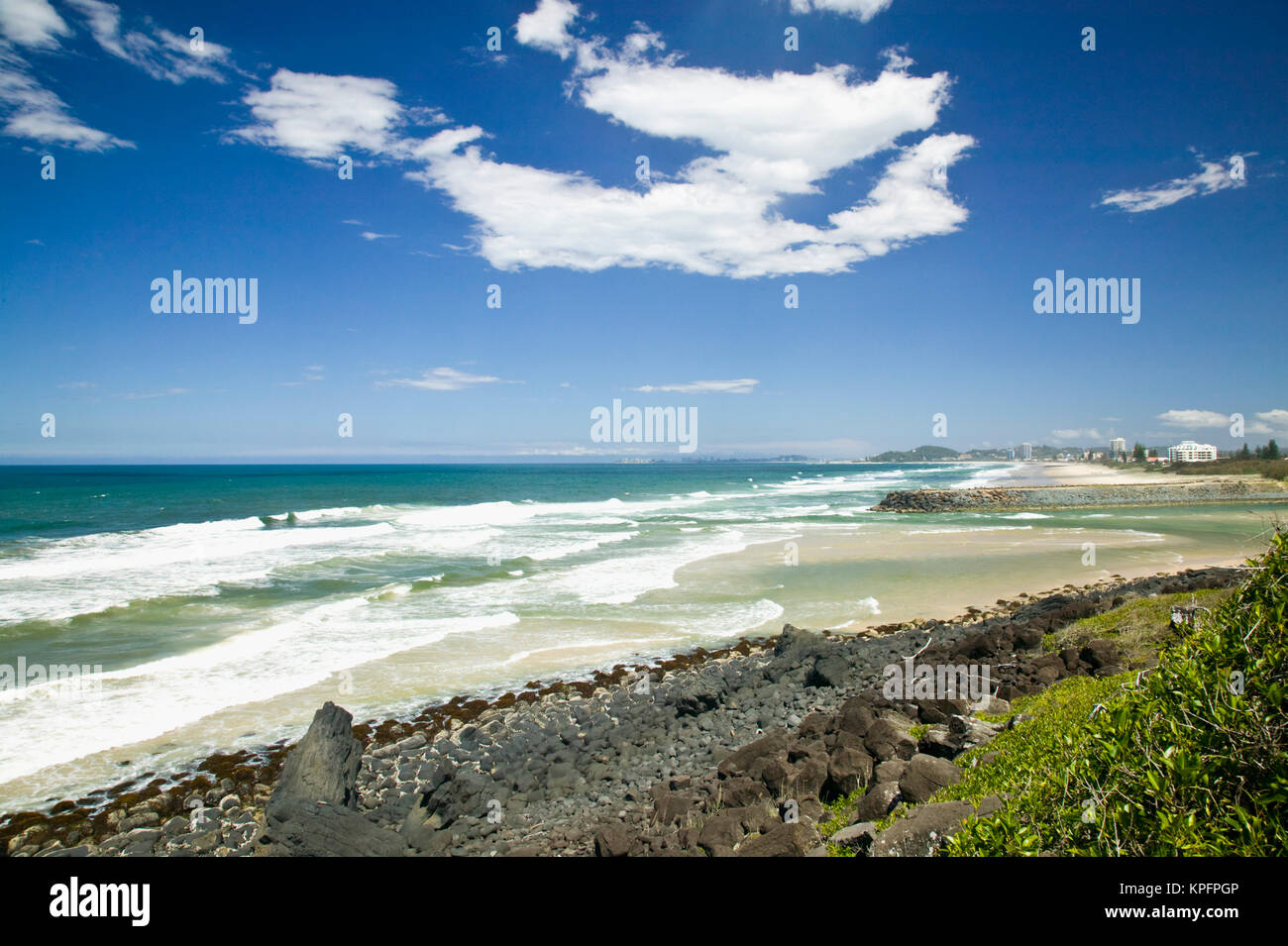 Australia, Queensland, Gold Coast, Burleigh Heads. Seaside View from