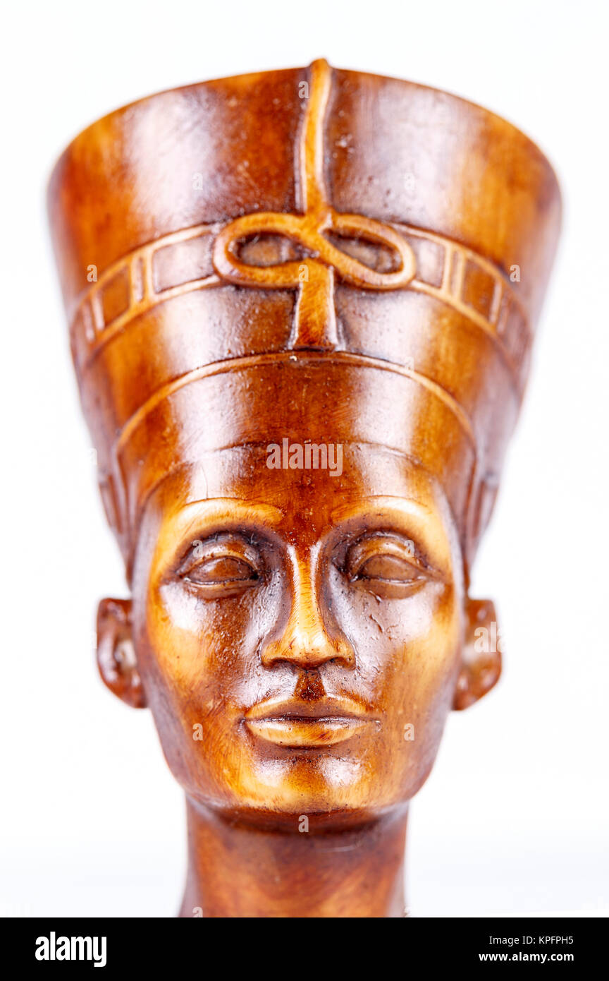 Head of Shiny statue of pharaoh,isolated Stock Photo Alamy