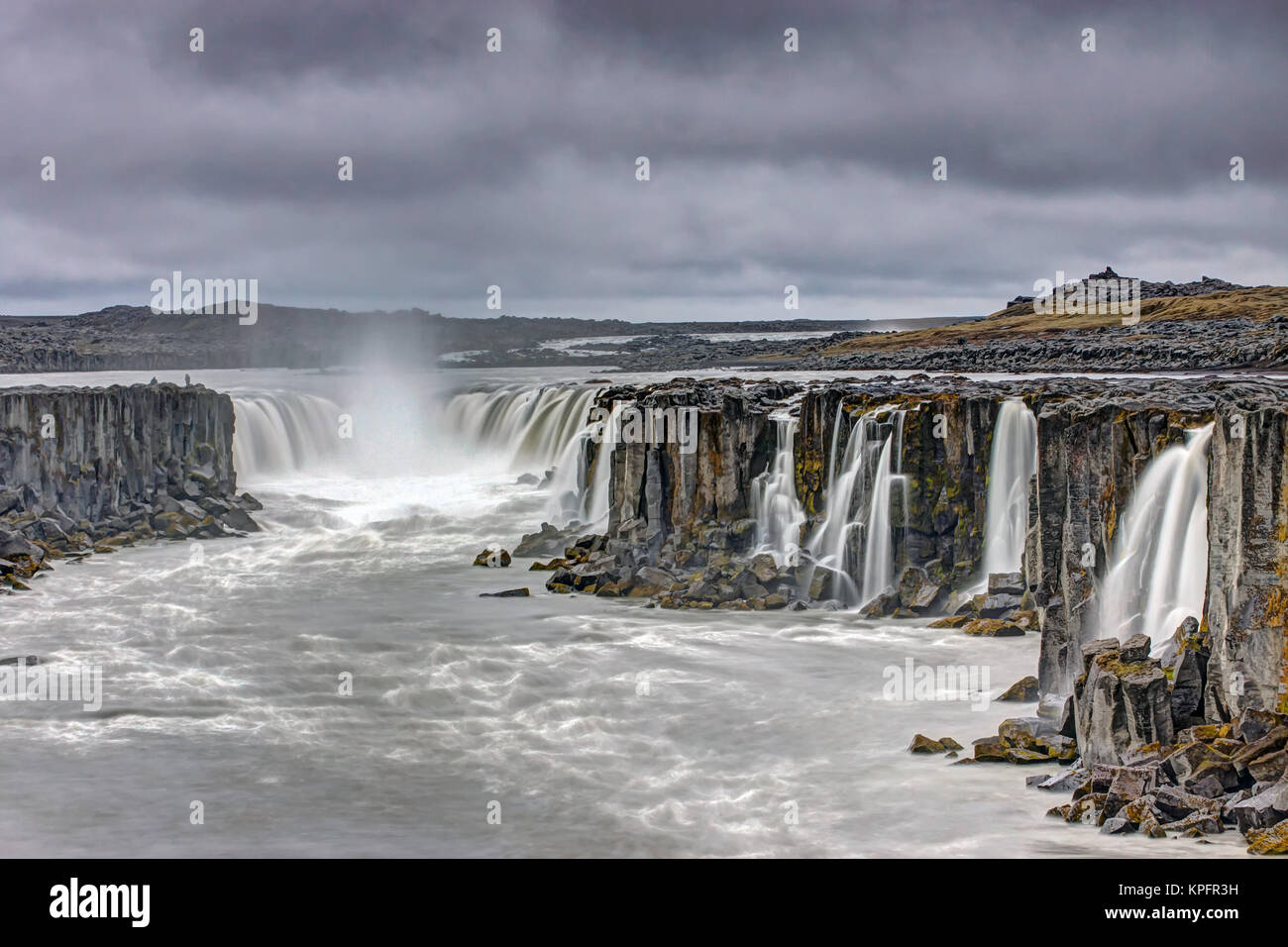 The mighty Selfoss waterfall in the north of Iceland Stock Photo