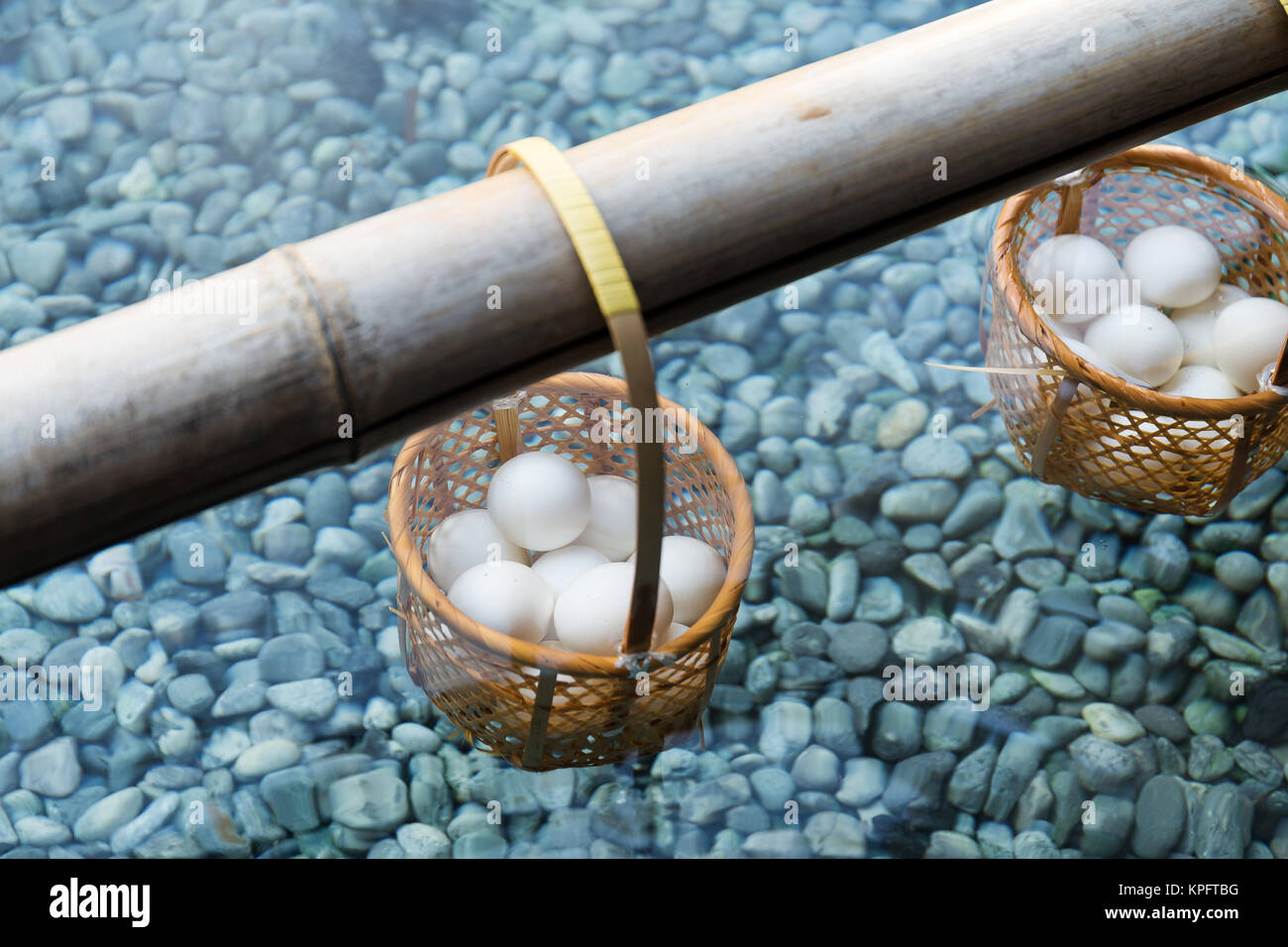 Onsen egg Stock Photo