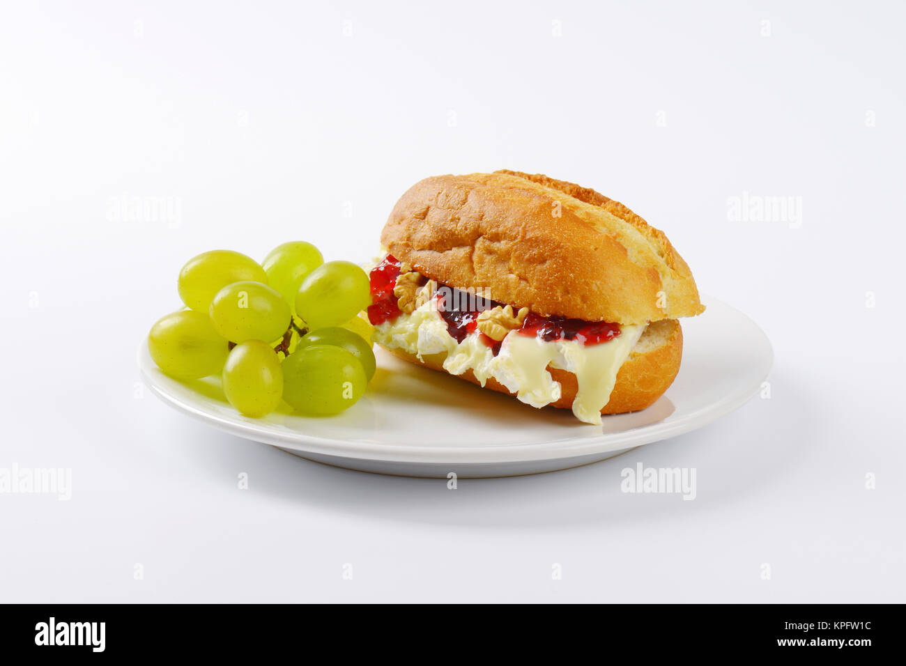 baguette with brie cheese Stock Photo Alamy