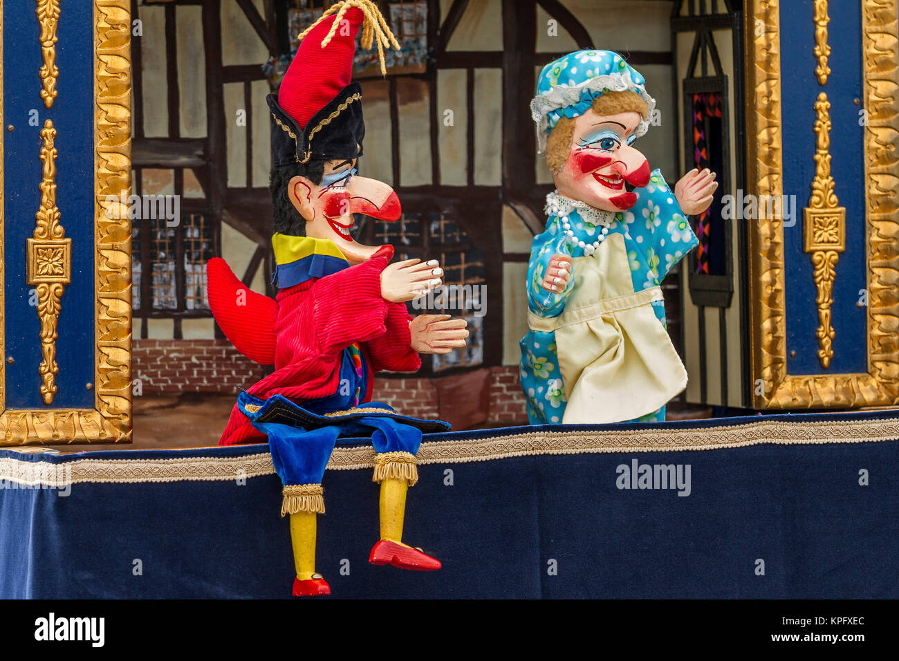 Punch And Judy Show Hampshire Uk Stock Photo - Alamy