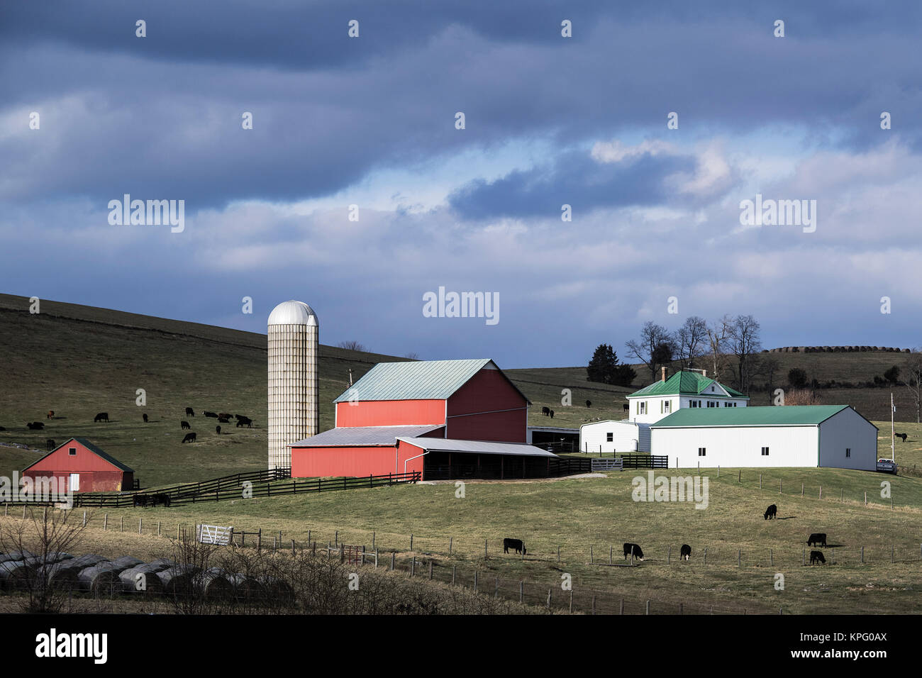 Charming farm, Virginia, USA. Stock Photo