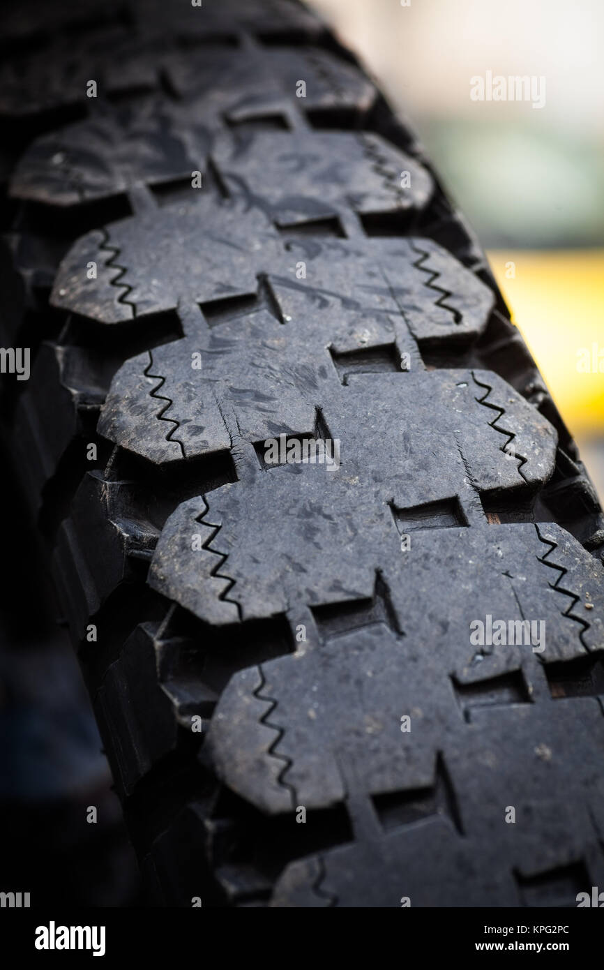 Used motorcycle tire Stock Photo Alamy