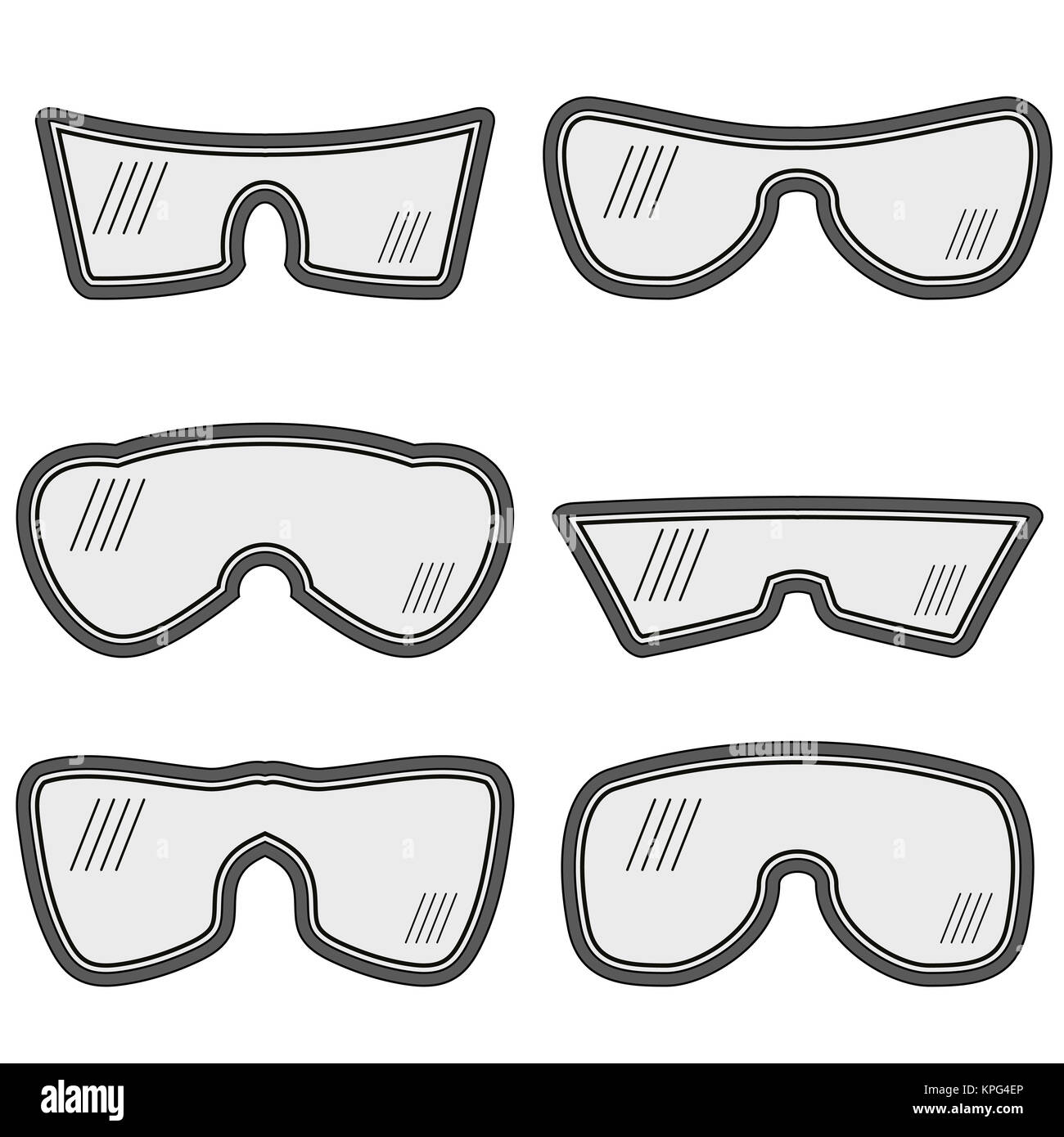 Different Ski Goggles Stock Photo Alamy